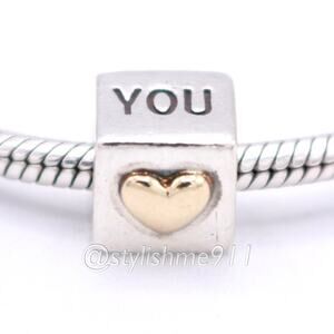 Authentic PANDORA I Love You Charm with 14K Gold - 790200